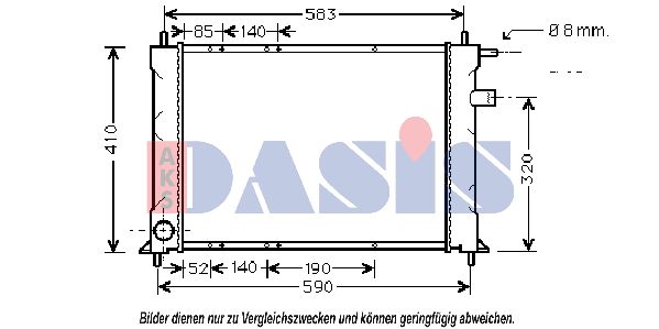 AKS DASIS Радиатор, охлаждение двигателя 370620N